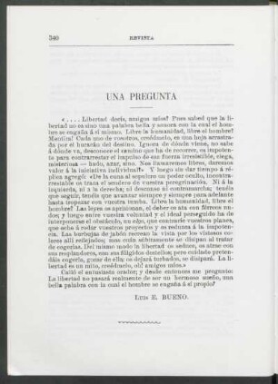 Una pregunta