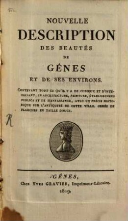 Nouvelle Description des beautés de Gênes et de ses environs