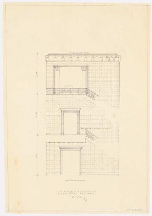 Schloss Posen, Posen Umbau: Treppenhauswand 1:50