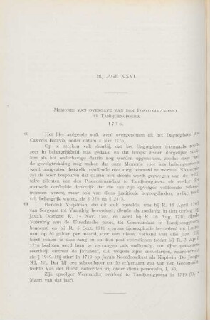 Bijlage XXVI. Memorie van overgave ..., 1716