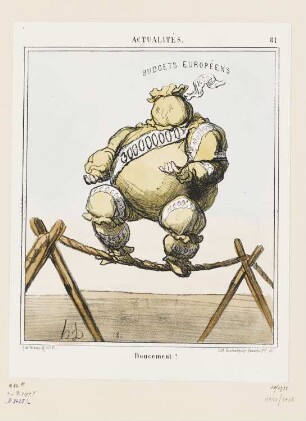 Doucement!, Blatt 81 der Folge „Actualités“, in: „Le Charivari“, Paris 1868