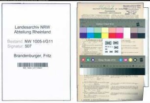 Entnazifizierung Fritz Brandenburger , geb. 04.03.1921 (Zimmerpolier)