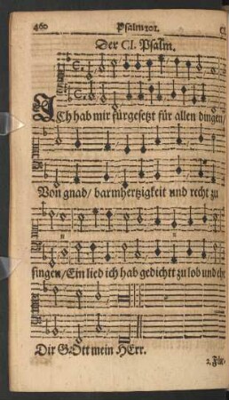 Der CI. - CX. Psalm.