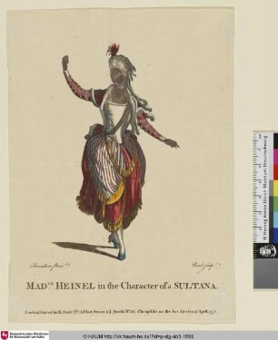 Mad.Le Heinel in the Character of a Sultana