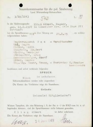 Klink, Albert