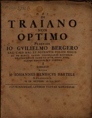De Traiano Non Optimo