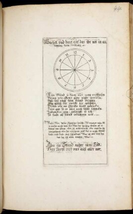 Wachet und betet auf das ihr nit in anfechtung fallet. Matth. 26.