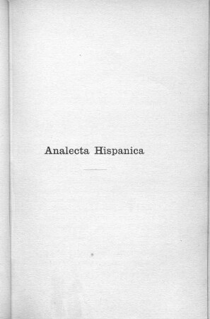 Analecta Hispanica