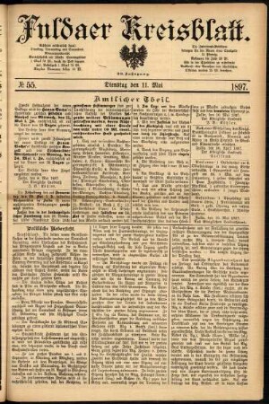 Ausgabe vom Dienstag, den 11. Mai 1897.