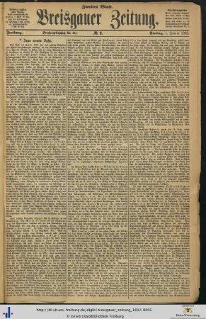 01.01.1892 (Zweites Blatt)