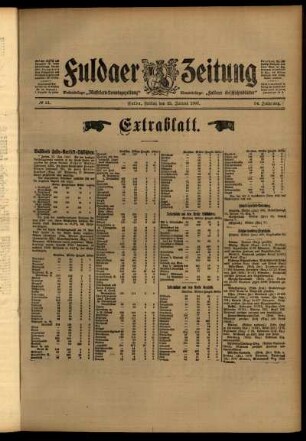 Dritte Ausgabe vom Freitag, den 25. Januar 1907.
