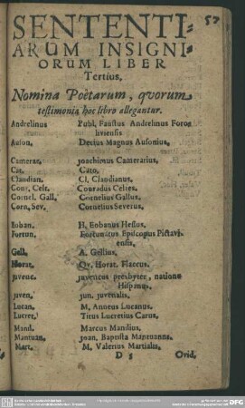 Sententiarum Insigniorum Liber Tertius