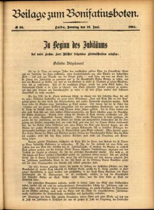 Zweite Ausgabe vom Sonntag, den 16. Juni 1901.