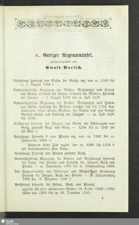 A. Greizer Regententafel