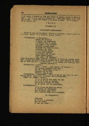 Cuadro VII - "Canciones populares"