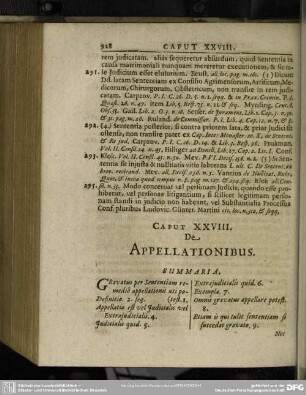 Caput XXVIII. De Appellationibus