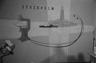 Wandgestaltung eines Messestandes "Stockholm"