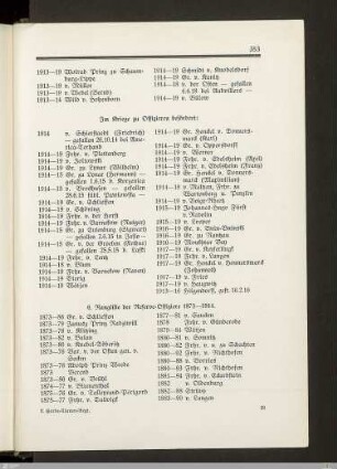 6. Rangliste der Reserve-Offiziere 1873-1914