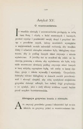 Artykul XV. O wszeteczenstwie