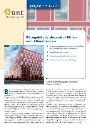 Bürogebäude dezentral lüften und klimatisieren.