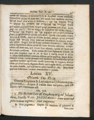Locus XV.