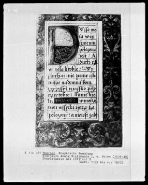 Gebetbuch König Sigismunds I. von Polen (1506-1548)