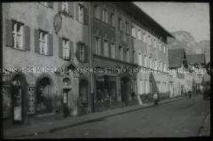 Blick in eine Straße in Garmisch-Partenkirchen