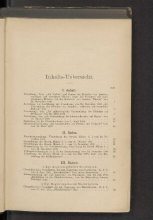 Inhalts-Uebersicht.