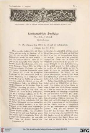 Kunstgewerbliche Streifzüge, [4,1]: Bemerkungen über Möbel des 17. und 18. Jahrhunderts