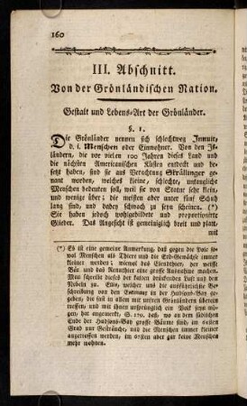 160-190, Gestalt und Lebens-Art der Grönländer.