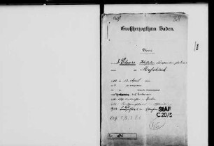 Clauß, Wilhelm Ferdinand Constantin; Amtsgerichtsrat; geb. 12.4.1882 in Meßkirch