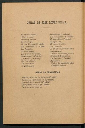 Obras de José López de Silva