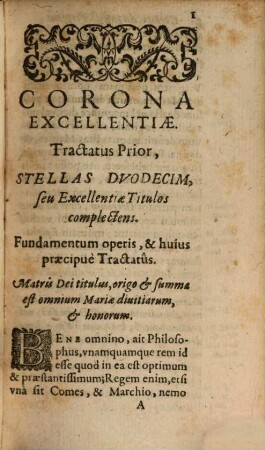 Corona augustissimae Virginis Dei Matris