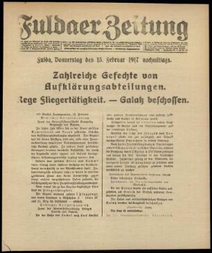 Ausgabe vom Donnerstag, den 15. Februar 1917.