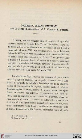 23: Documenti inediti medievali circa le Terme di Diocleziano, ed il Mausoleo di Augusto
