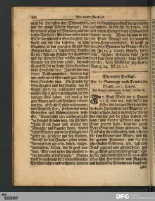 Die vierte Predigt, Am VI. Sonntage nach Trinitatis.