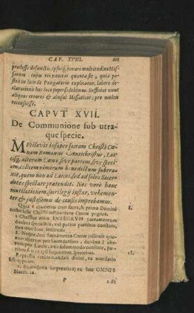 Caput XVIII. De Communione sub utraque specie.