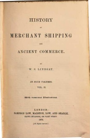 History of merchant shipping and ancient commerce : in four volumes ; with numerous illustrations, II