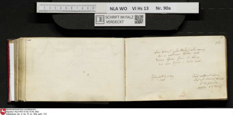 Stammbuch des Ernst Philipp Ludwig Zellmann (1763-1795) aus
                           Braunschweig