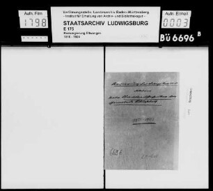 Staatsaufsicht über die Gemeinde Schloßberg (OA Neresheim)