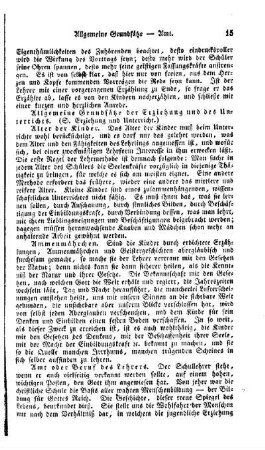 Allgemeine Grundsätze der Erziehung und des Unterrichts, (s. Erziehung und Unterricht)