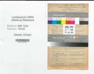 Entnazifizierung Erhard Decker , geb. 11.12.1914 (Berufssoldat)