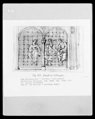 Sammelband ohne Titel mit Kopien nach Mosaiken und Malereien in Sankt Paul vor den Mauern — Joseph im Kerker, Folio 47