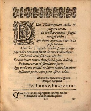 Ars in morte non moriens, in obitu Summi Artificis Viri Praenobilis ac Praestrenui Dni. Danielis Neubergeri ... decantata
