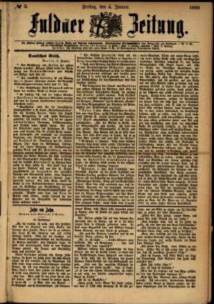 Ausgabe vom Freitag, den 04. Januar 1889.