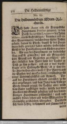 No. 67. Die heldenmüthige Ehren-Rächerin
