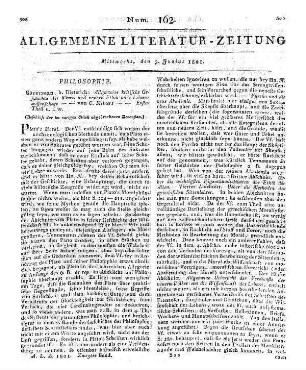 Meiners, C.: Allgemeine kritische Geschichte der ältern und neuern Ethik oder Lebenswissenschaft. etc. (Beschluß der im vorigen Stück anbgebrochenen Recension)