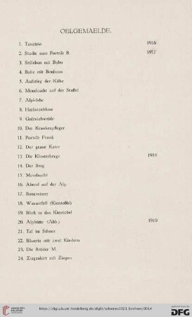 Oelgemaelde (Nr. 1-37)