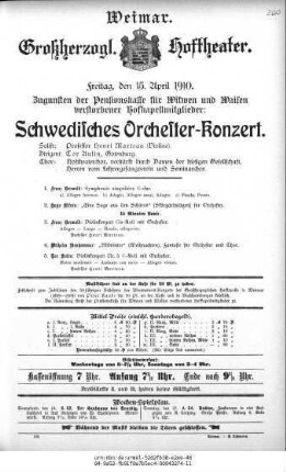 Schwedisches Orchester-Konzert