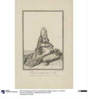 Femme de qualité étant à l'Église